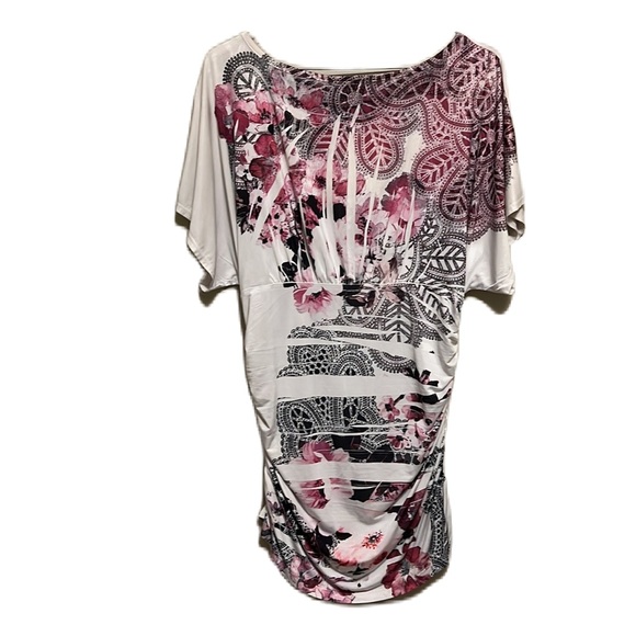 Women’s IZAYER,Boat Neck, Med. Batwing Sleeves,Elastic Sides Top,Multi Colors,XL - Picture 2 of 4